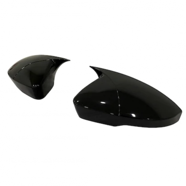 Skoda Octavia 2013-2020 Batman Yarasa Ayna Kapağı Piano Black ABS Plastik - 6