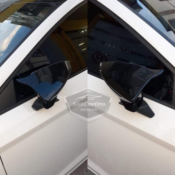 Seat İbiza MK5 2017 Sonrası Batman Yarasa Ayna Kapağı Piano Black ABS Plastik - 5