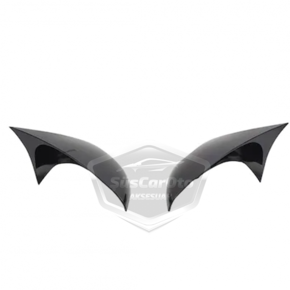 Ford Fiesta 2008-2017 Batman Yarasa Ayna Kapağı Piano Black ABS Plastik - 12