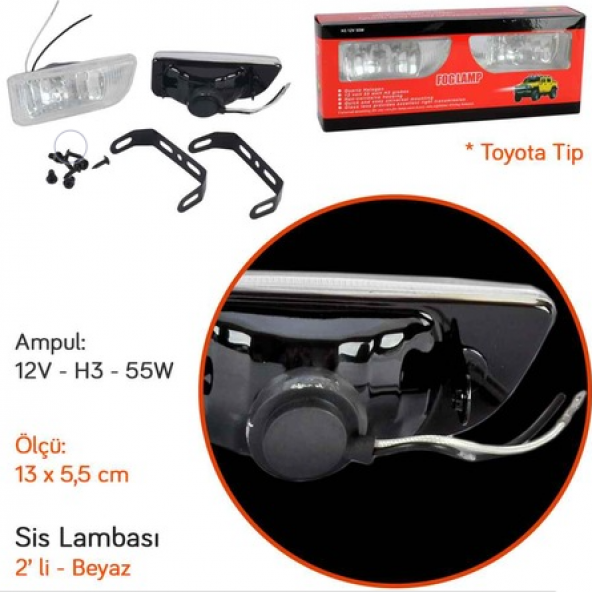 Carub Üniversal Toyota Tip Sis Lambası 12V 2 Adet (Emark Belgeli) - 3