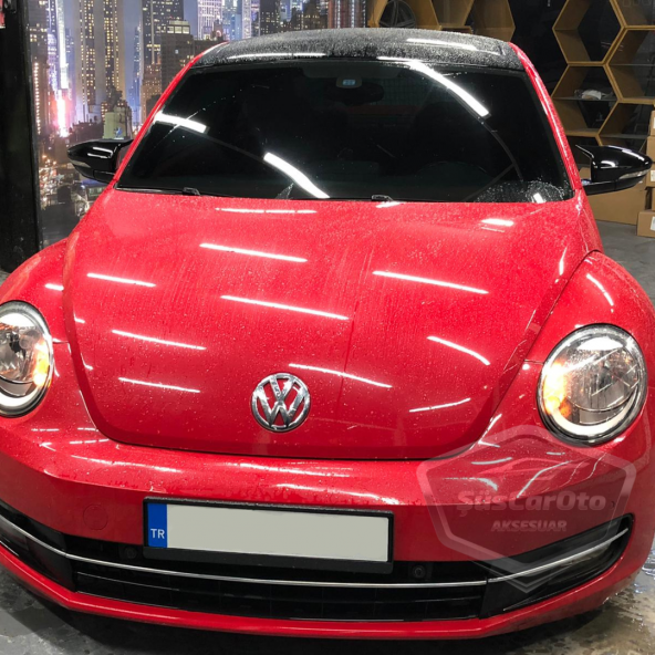 Vw New Beetle 2011-2019 Batman Yarasa Ayna Kapağı Piano Black ABS Plastik - 2