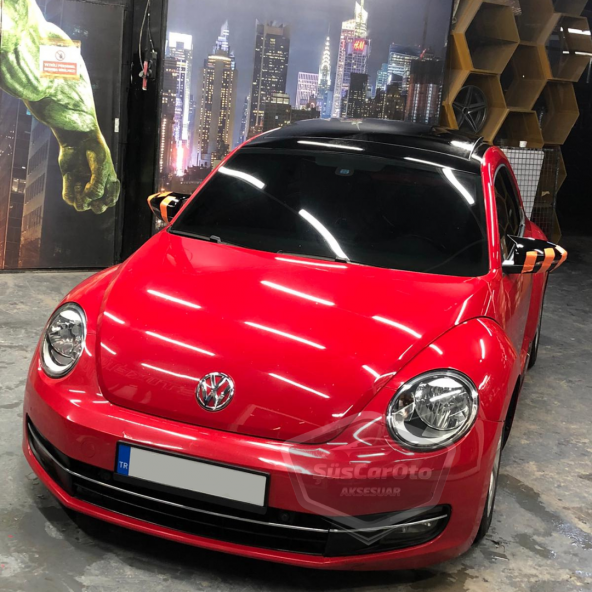 Vw New Beetle 2011-2019 Batman Yarasa Ayna Kapağı Piano Black ABS Plastik - 10