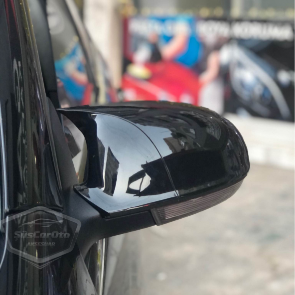 Vw Jetta MK5 2005-2010 Batman Yarasa Ayna Kapağı Piano Black ABS Plastik - Resim 6