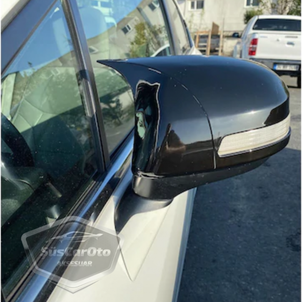 Honda Civic FB7 2012-2016 Batman Yarasa Ayna Kapağı Piano Black ABS Plastik - Resim 3