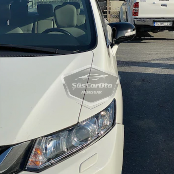 Honda Civic FB7 2012-2016 Batman Yarasa Ayna Kapağı Piano Black ABS Plastik - Resim 8