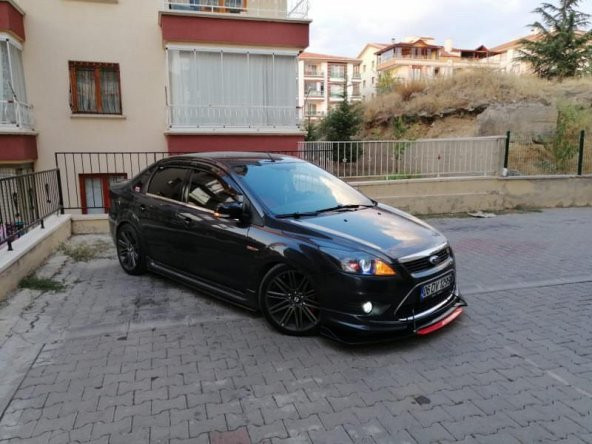 Üniversal Esnek 4 Parça Kırmızı Dilli Lip Piano Black Flaplı Kanatlı ABS Plastik - 5