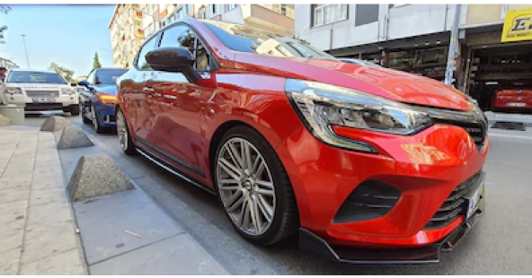 Renault Clio 5 Esnek BRABUS Lip 3 Parça Piano Black ABS Plastik Flaplı - 2