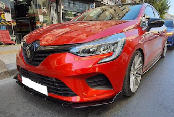 Renault Clio 5 Esnek BRABUS Lip 3 Parça Piano Black ABS Plastik Flaplı - 3