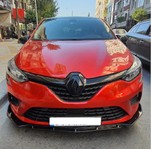 Renault Clio 5 Esnek BRABUS Lip 3 Parça Piano Black ABS Plastik Flaplı - 5