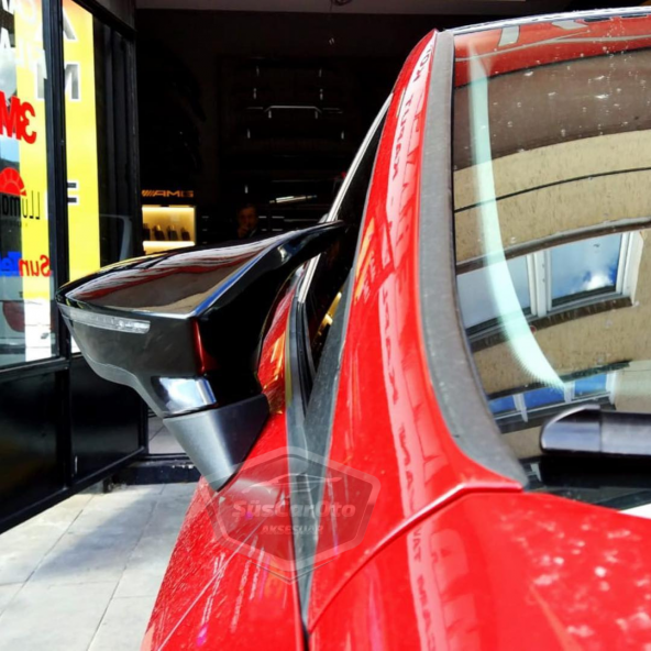 Seat Leon MK3 MK3.5 2012-2020 Batman Yarasa Ayna Kapağı Piano Black ABS Plastik - 2