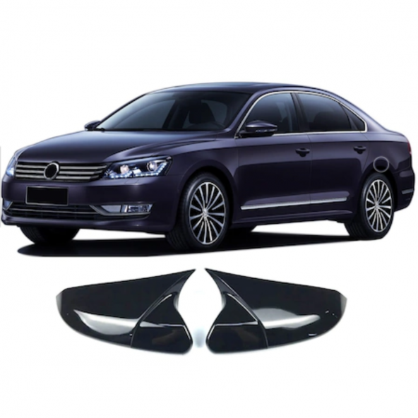 Vw Passat B7 2010-2014 Batman Yarasa Ayna Kapağı Piano Black ABS Plastik - Resim 3