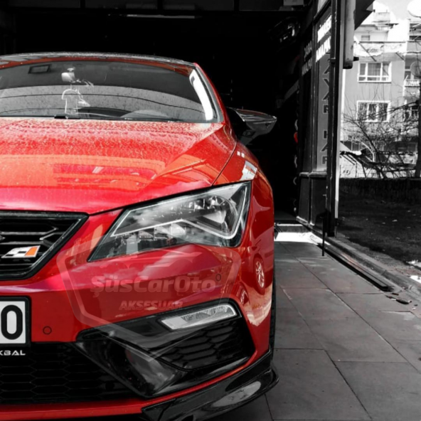 Seat Leon MK3 MK3.5 2012-2020 Batman Yarasa Ayna Kapağı Piano Black ABS Plastik - 3