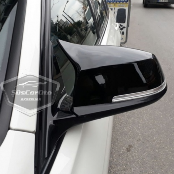 BMW F30-F32-F20 2012-2018 Batman Yarasa Ayna Kapağı Piano Black ABS Plastik - 12