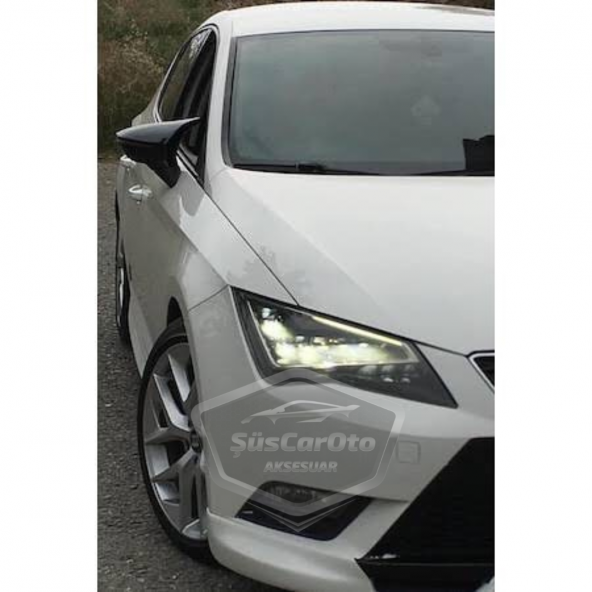 Seat Leon MK3 MK3.5 2012-2020 Batman Yarasa Ayna Kapağı Piano Black ABS Plastik - 6