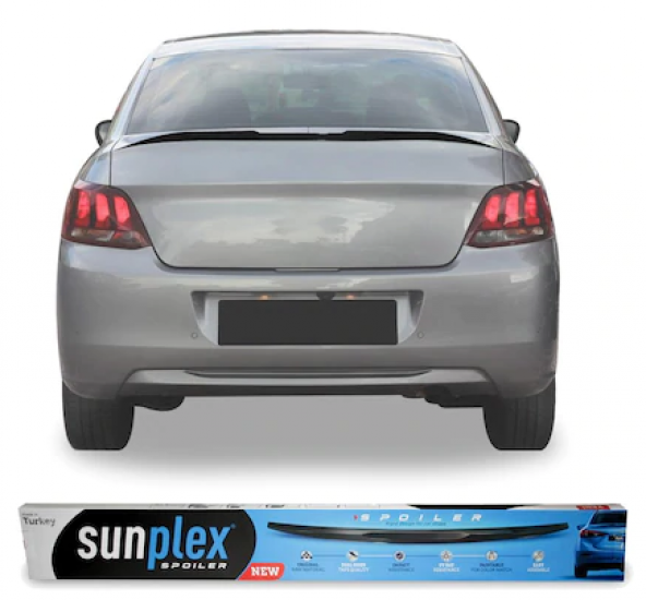 SUNPLEX Peugeot 301 Bagaj Üstü Spoiler Bagaj Çıtası Piano Black - 1