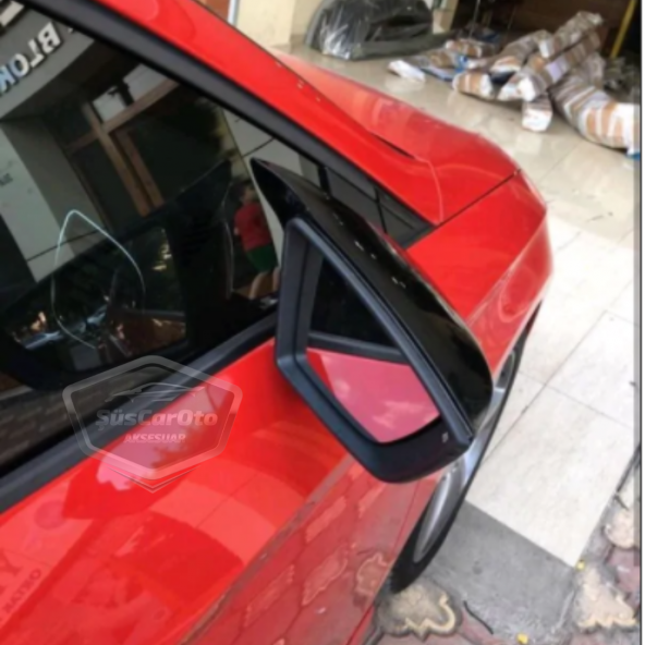 Seat Leon MK3 MK3.5 2012-2020 Batman Yarasa Ayna Kapağı Piano Black ABS Plastik - 12