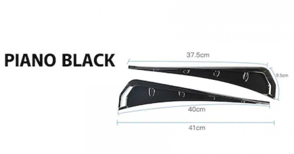 Üniversal Civic FC5 Tipi Piano Black Çamurluk Venti Izgarası 2 Adet - 3
