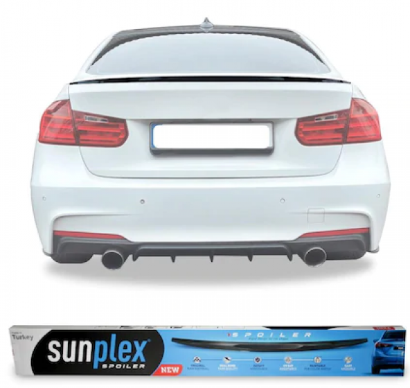 SUNPLEX BMW 3 F30 Bagaj Üstü Spoiler Piano Black 2012-2018