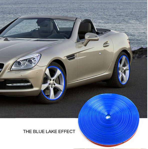 Carub Araba Jant Fitili Lastik Jant Trim Bandı 8 Metre MAVİ - 2