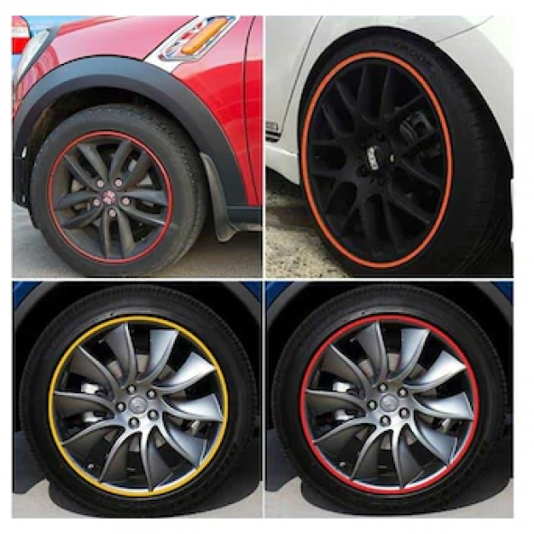 Carub Araba Jant Fitili Lastik Jant Trim Bandı 8 Metre MAVİ - 3