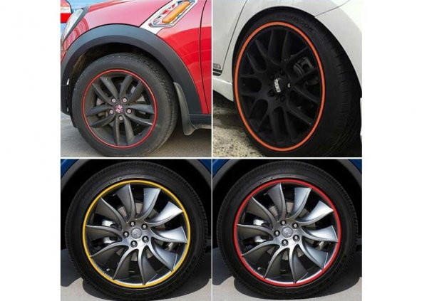 Carub Araba Jant Fitili Lastik Jant Trim Bandı 8 Metre MAVİ - 5