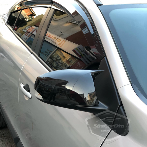 Renault Fluence 2009-2016 Batman Yarasa Ayna Kapağı Piano Black ABS Plastik - 6
