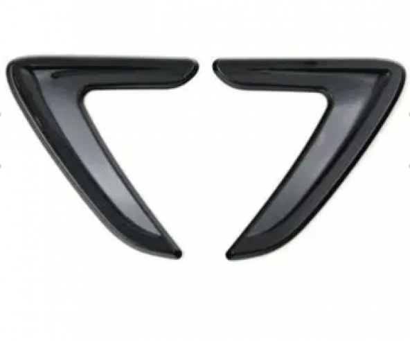 Üniversal Piano Black Çamurluk Venti Çamurluk Izgarası Sağ Sol 2 Adet - 2