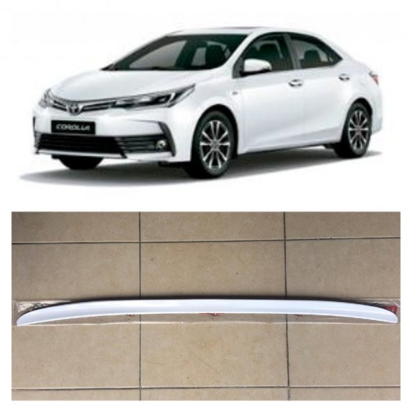 Toyota Corolla 2013-2018 Sedan Bagaj Üstü Spoiler Parlak Beyaz