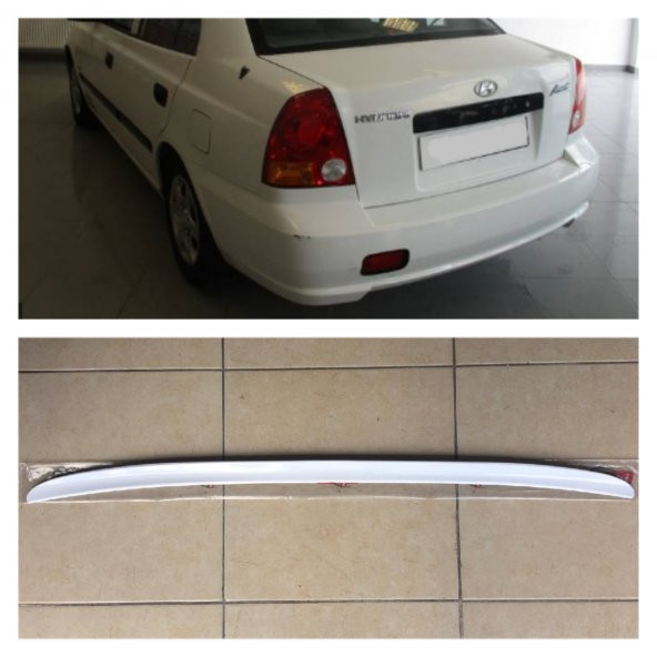 Hyundai Accent Admire Bagaj Üstü Spoiler Bagaj Çıtası Parlak Beyaz