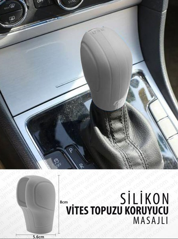 Volkswagen Seat Skoda Golf DSG Silikon Vites Topuz Kılıfı Gri
