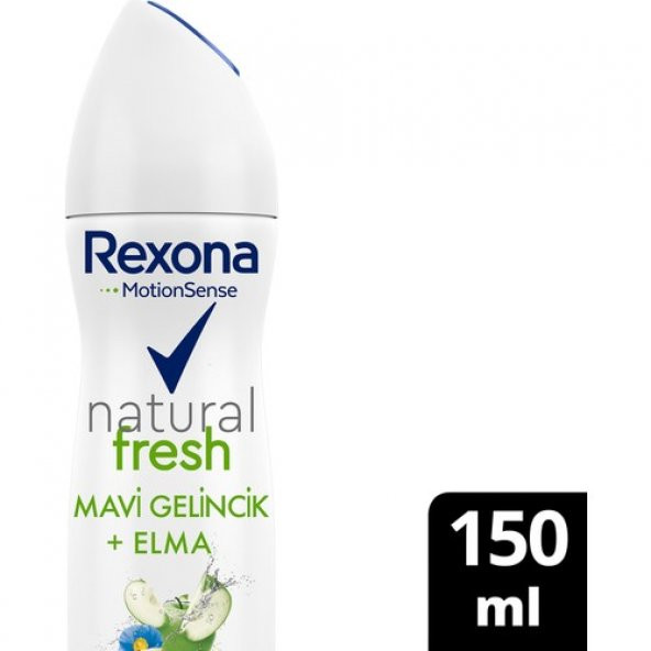 Rexona Natural Fresh Mavi Gelincik+ Elma Kadın Sprey Deodorant 150 ml