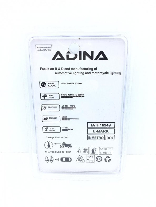 Diadem Ampul PY21W Tek Duy Sinyal Ampulü 12V 2li Takım - 11