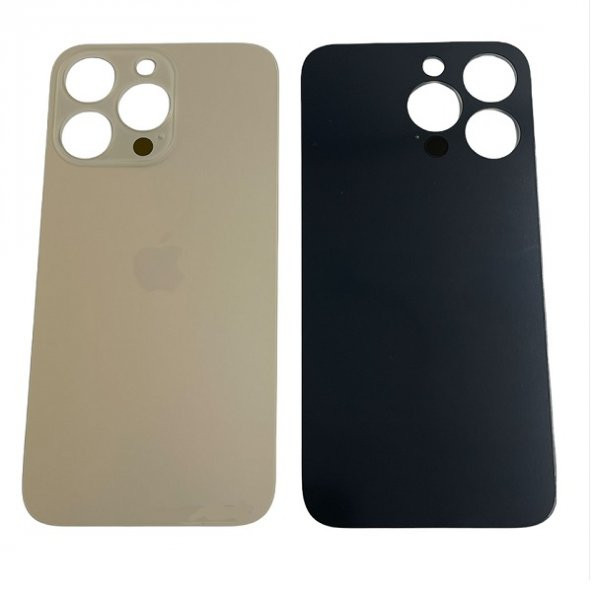 Kdr İPhone 13 Pro Arka Pil Kapağı Bighole Gold
