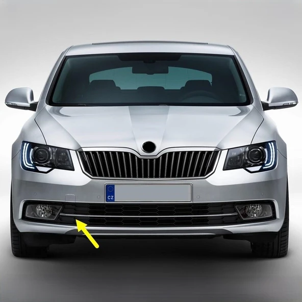 Skoda Superb 2 2014-2015 Sağ Sis Farı Yan Kapak Krom Çıtalı 3T0853666B ürün görseli