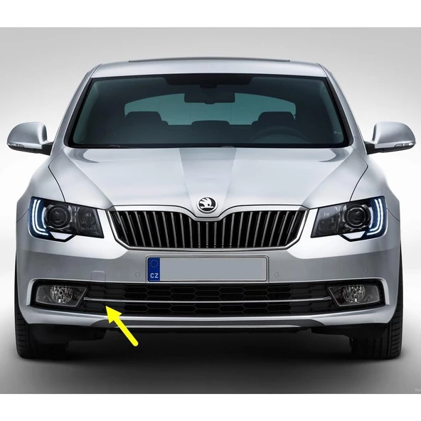 Skoda Superb 2 2014-2015 Sağ Sis Farı Yan Kapak Krom Çıtalı 3T0853666B