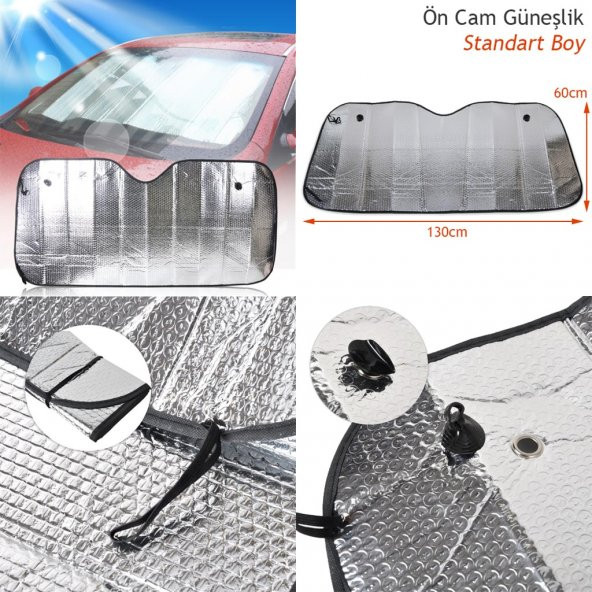 Carub Standart Boy Oto Ön Cam Güneşlik Vantuzlu - 2