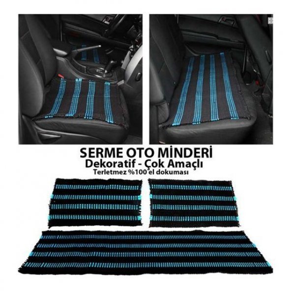 Kilim Dokuma Oto Koltuk Kılıfı 3 Parça Serme Kilim - 3