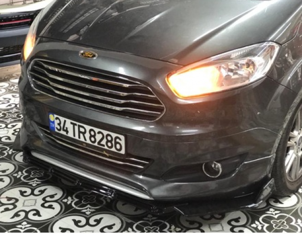 Üniversal Esnek BRABUS Lip 3 Parça Piano Black ABS Plastik Flaplı - 6