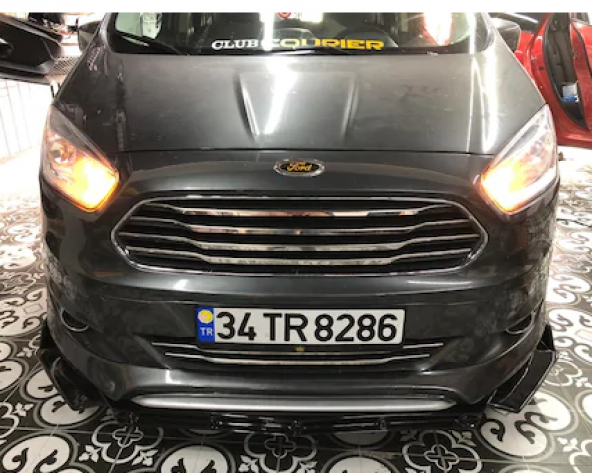 Üniversal Esnek BRABUS Lip 3 Parça Piano Black ABS Plastik Flaplı - 7