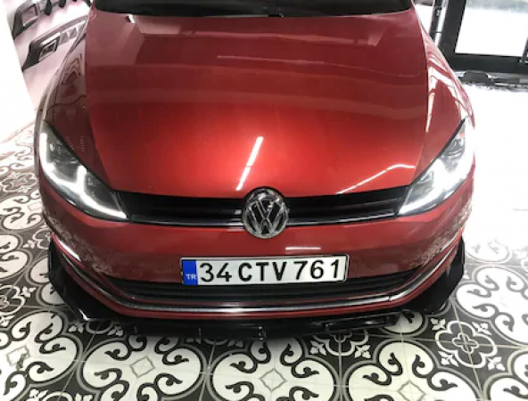 Üniversal Esnek BRABUS Lip 3 Parça Piano Black ABS Plastik Flaplı - 8