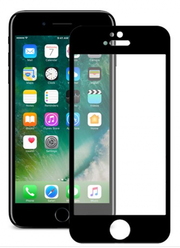 İphone 7 Plus Ekran Koruyucu Tam Ekran Seramik Nano 3 Adet Siyah