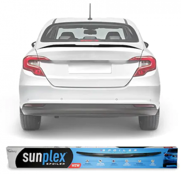 SUNPLEX Fiat Egea Bagaj Üstü Spoiler Piano Black 2015 Sonrası
