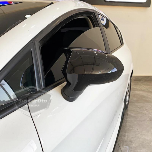 Seat Leon MK2 2009-2012 Batman Yarasa Ayna Kapağı Piano Black ABS Plastik - Resim 3