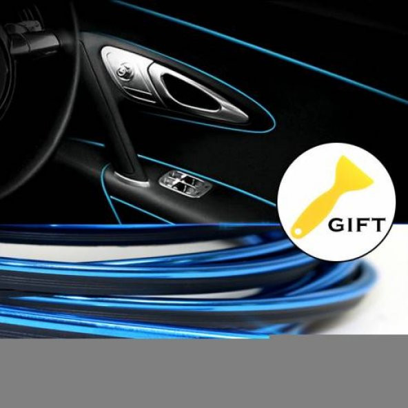 Araç İçi Trim Fitilli Yeni İp Şerit Balık Sırtı Nikelajlı 5 Metre - 3