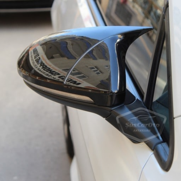 Vw Golf 7 7.5 2012-2020 Batman Yarasa Ayna Kapağı Piano Black ABS Plastik - Resim 6