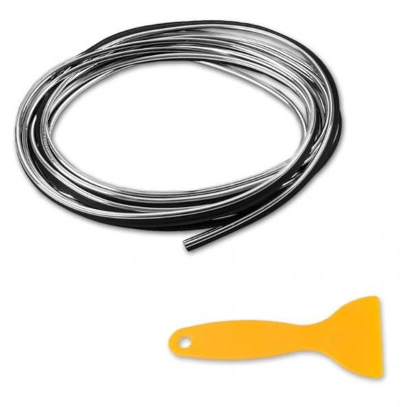 Araç İçi 5 M Fitilli Torpido İp Şerit Dekor Fitil Aparatlı GÜMÜŞ - Resim 4