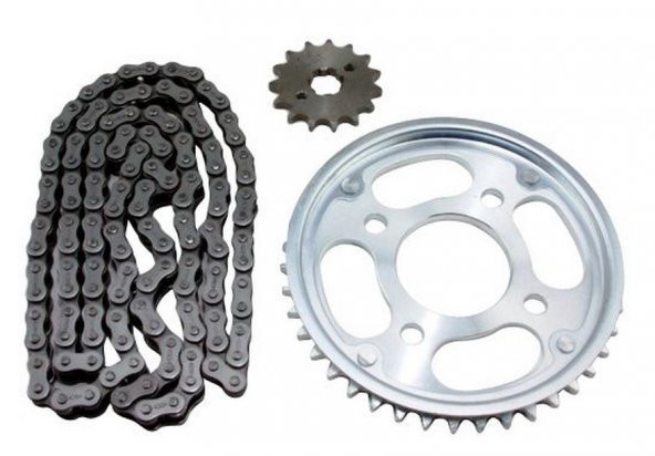 CBF 150 ÖN-ARKA DİŞLİ ZİNCİR SET 428H 128L 15-42T TVR NCR