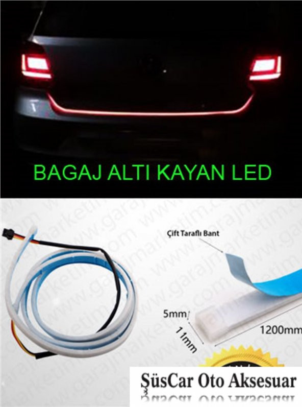 Bagaj Altı Kayar Kayan Led 7 Renkli Fonksiyonlu Su Geçirmez 120cm - 3
