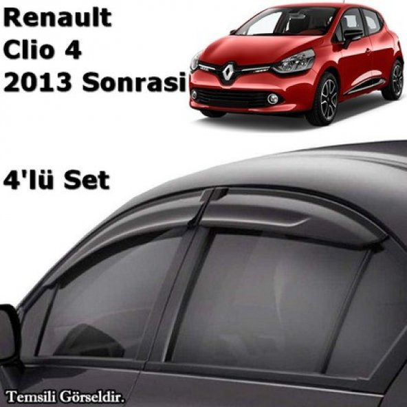 SUNPLEX Renault Clio 4 2013+ Spor Cam Rüzgarlığı 4 Parça ürün görseli 1