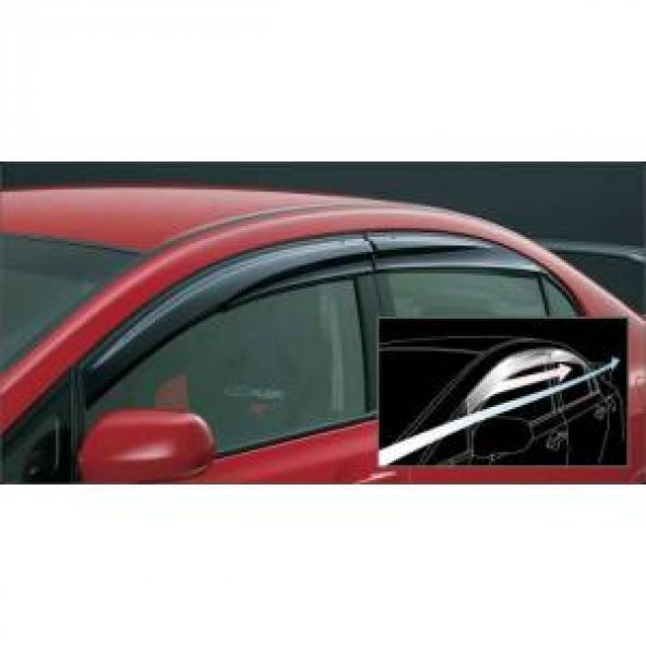 SUNPLEX Renault Clio 4 2013+ Spor Cam Rüzgarlığı 4 Parça - Resim 2